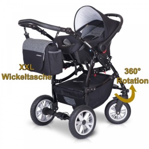 luxus kombi kinderwagen 3 in 1