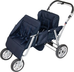 2gether Vierlingskinderwagen blau