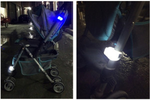 Kinderwagen mit LED-Beleuchtung