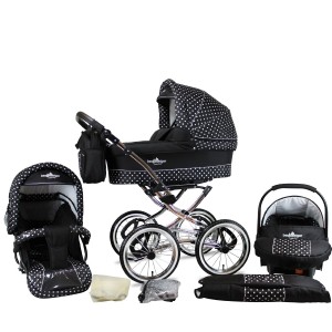 Kinderwagen mit weißem Gestell